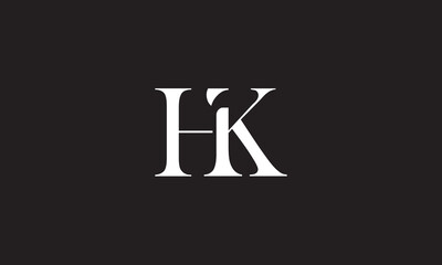 HK, KH , K , H , Abstract Letters Logo Monogram