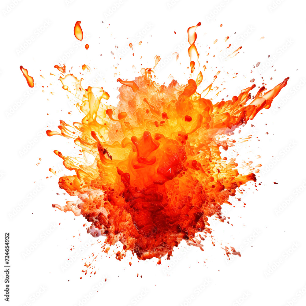 Canvas Prints fire explosion isolated on transparent background remove png, clipping path, pen tool