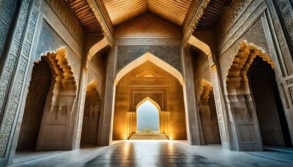 close up of entrance to the sultanhani caravansary with beautiful aiwain element - obrazy, fototapety, plakaty