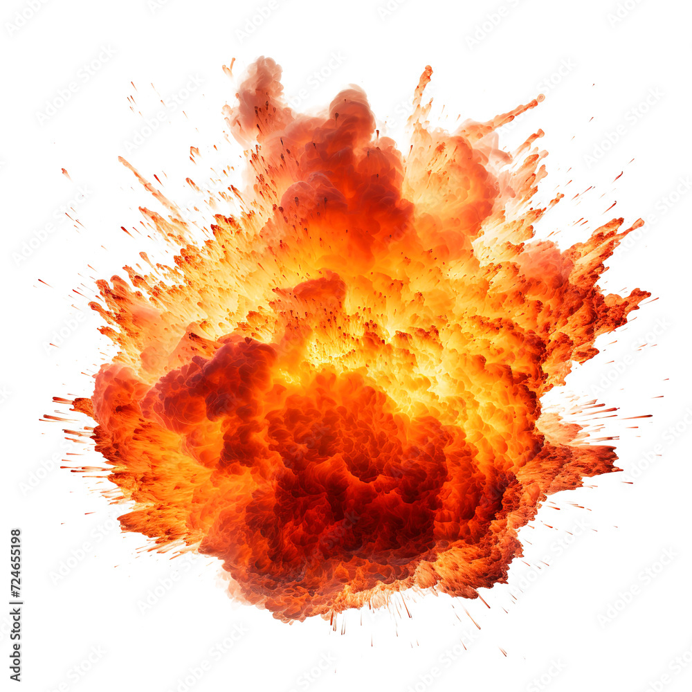 Canvas Prints fire explosion isolated on transparent background remove png, clipping path, pen tool