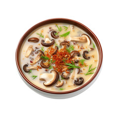 delicious Mushroom Soup, isolated on transparent background, png, Clipping Path, pen tool