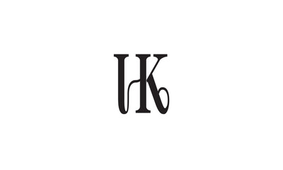 HK, KH , K , H , Abstract Letters Logo Monogram