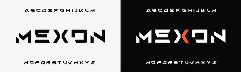 Abstract sci fi modern alphabet fonts. Science fiction typography sport, technology, fashion, digital, future creative logo font. vector illustration
