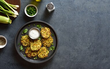 Vegetable vegetarian zucchini fritters