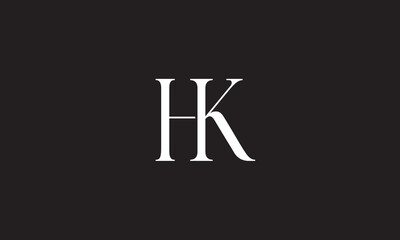 HK, KH , K , H , Abstract Letters Logo Monogram - obrazy, fototapety, plakaty