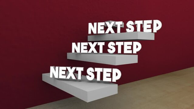 Next Steps Levels What to Do Now Future Instructions Process 3d Animation