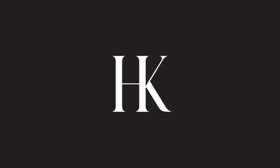 HK, KH , K , H , Abstract Letters Logo Monogram