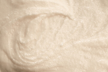 Vanilla cream ice cream. Ice cream texture. Delicious sweet dessert close-up as a background.