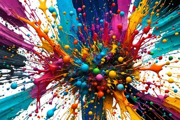 most beautiful colors splashing abstract background