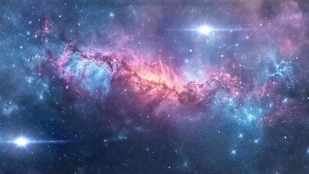 the majestic spiral of space, swirling with heavenly grace. Seamless looping 4k time-lapse virtual video animation background 