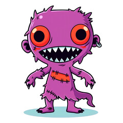 Obraz premium Scary monster game character for your project. creepy creature design generative ai