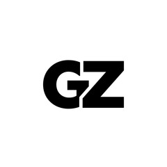 Fototapeta premium Letter G and Z, GZ logo design template. Minimal monogram initial based logotype.