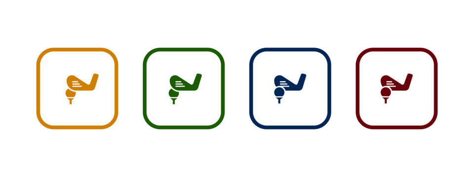 caddie icon vector illustration. golf club icon concept.