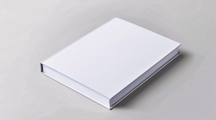 Simple and clean book cover mockup with a white backdrop and firm cover.