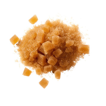 brown sugar heap isolated on transparent background