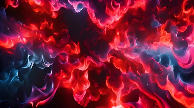 Red and Blue Collide in a Captivating Visual Symphony, Blazing Chromatics