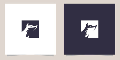 fox logo design vector