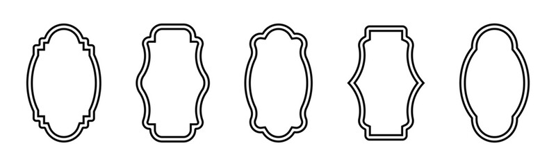 Vector frames set. Vintage ornament frames. Frame borders