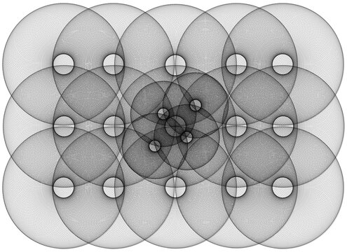 abstract background with simetric circles