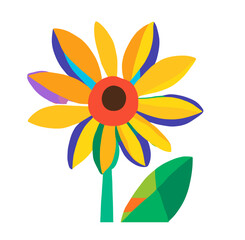 Fototapeta premium sunflower isolated on white