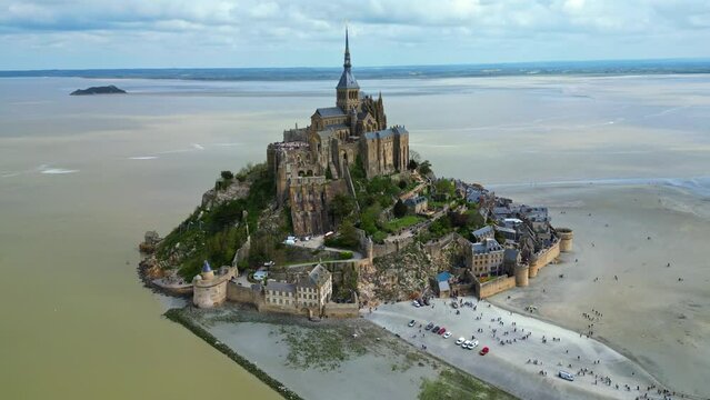Mont Sain-Michel, aerial view.