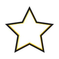 Black And Yellow Star Icon