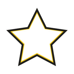 Obraz premium Black And Yellow Star Icon