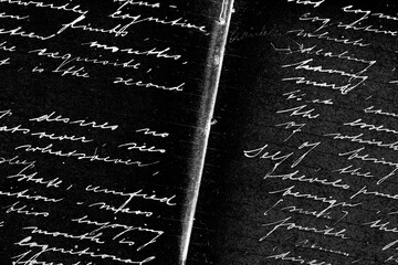 Parts of a handwritten text written. The paper and writing are more than eighty year old. The...