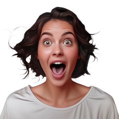 girl with excited facial expression