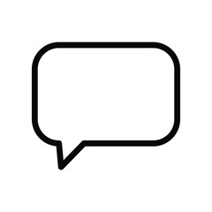 Bubble Speech Icon Vector Simple Design