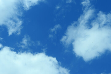 Obraz premium Cloudscape - Blue sky and white clouds, wide panorama