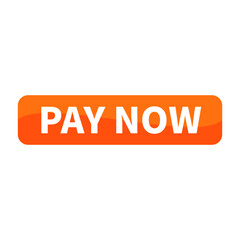 Pay Now Button Text In Orange Rectangle Shape For Sale Promotion Business Marketing Social Media Information Announcement
