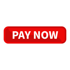Pay Now Button Text In Red Rectangle Shape For Sale Promotion Business Marketing Social Media Information Announcement
