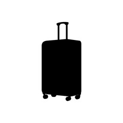 Travel Suitcase silhouette icon. Summer vacation graphic element template in trendy style. Editable vector for you.