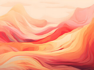 Obraz premium Abstract mountain top in pastel colors and a yellow background