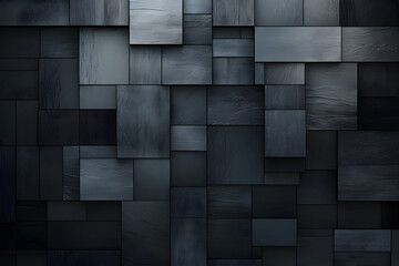 Dark Textured Wall Tiles Pattern.