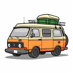 illustration of a van