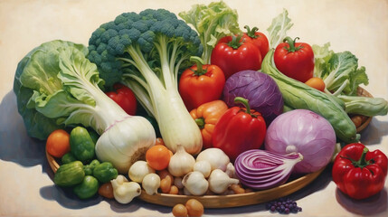 Various vegetables. AI generative