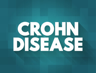Crohn Disease is a type of inflammatory bowel disease, text concept background
