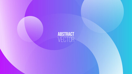 Abstract banner with soft white gradient circles. Futuristic background with defocused dynamic circle shapes for creative graphic design. Vector illustration.