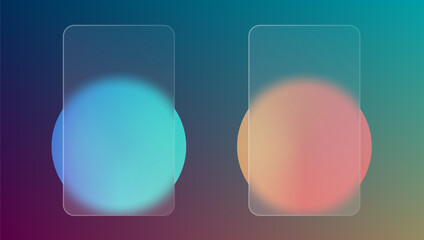 Glassmorphism Effect With Glass And Color Circle