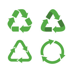 Obraz premium Recycle Symbol Vector Simple Design