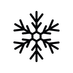 Snowflake Icon Vector Simple Design