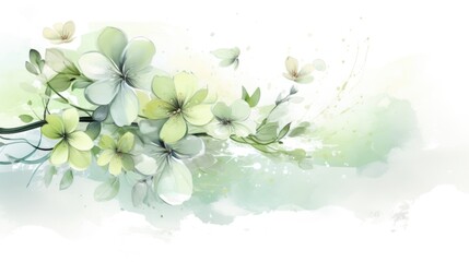 Artistic Floral Watercolor Background