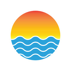 Sunset Logo Vector Design Template