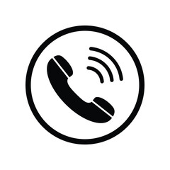Telephone Icon Vector Simple Design