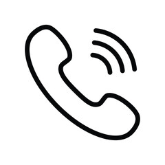 Telephone Icon Vector Simple Design