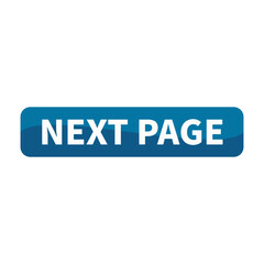 Next Page Button Text In Blue Rounded Rectangle Shape For Promotion Business Marketing Social Media Information Announcement