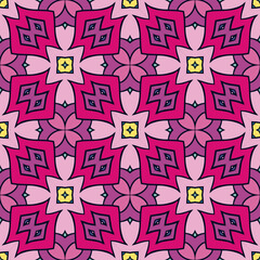 pattern abstract flower batik carpet vector