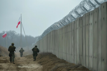 Protecting Sovereignty: Soldiers at Polish Border